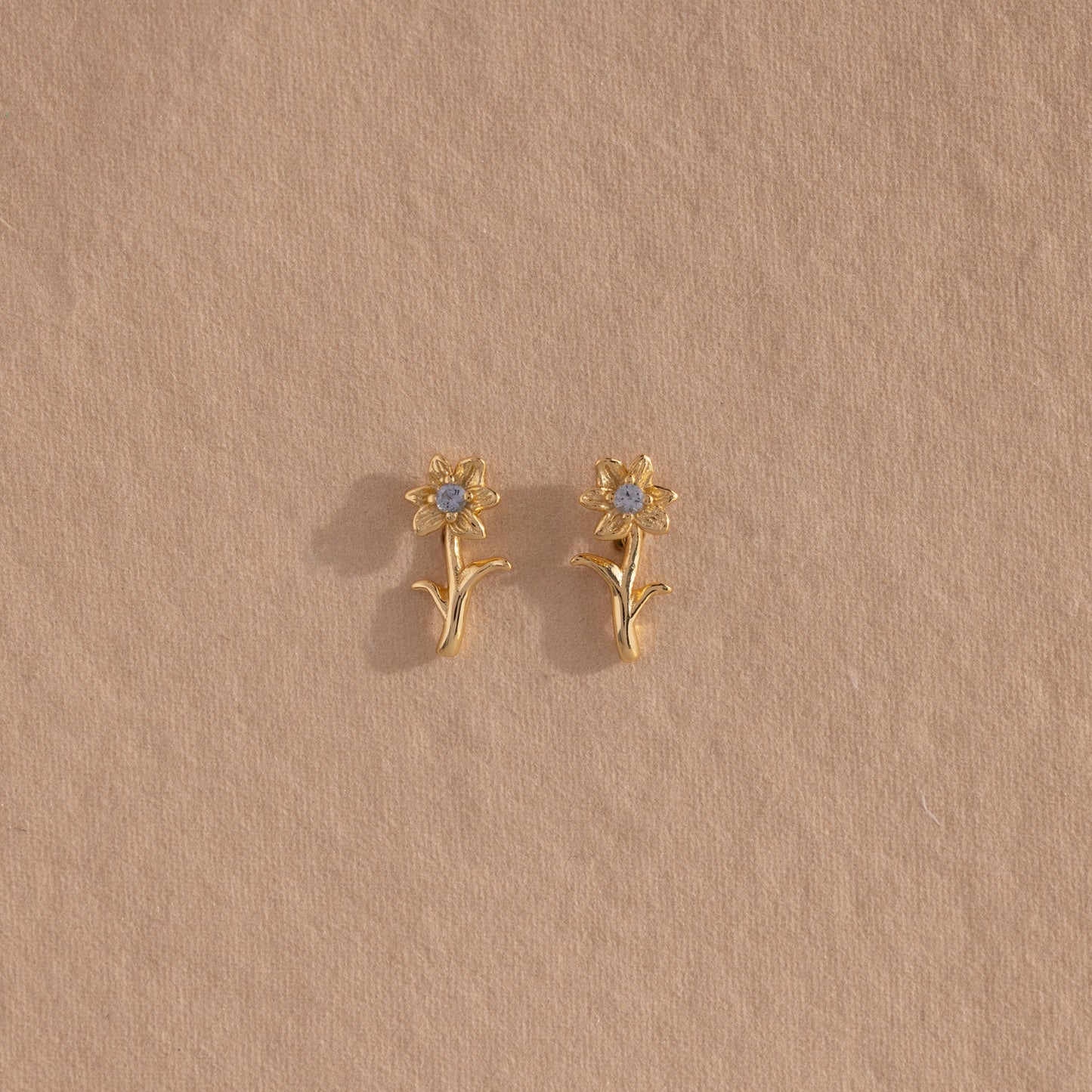 Birth Flower Stud Earrings