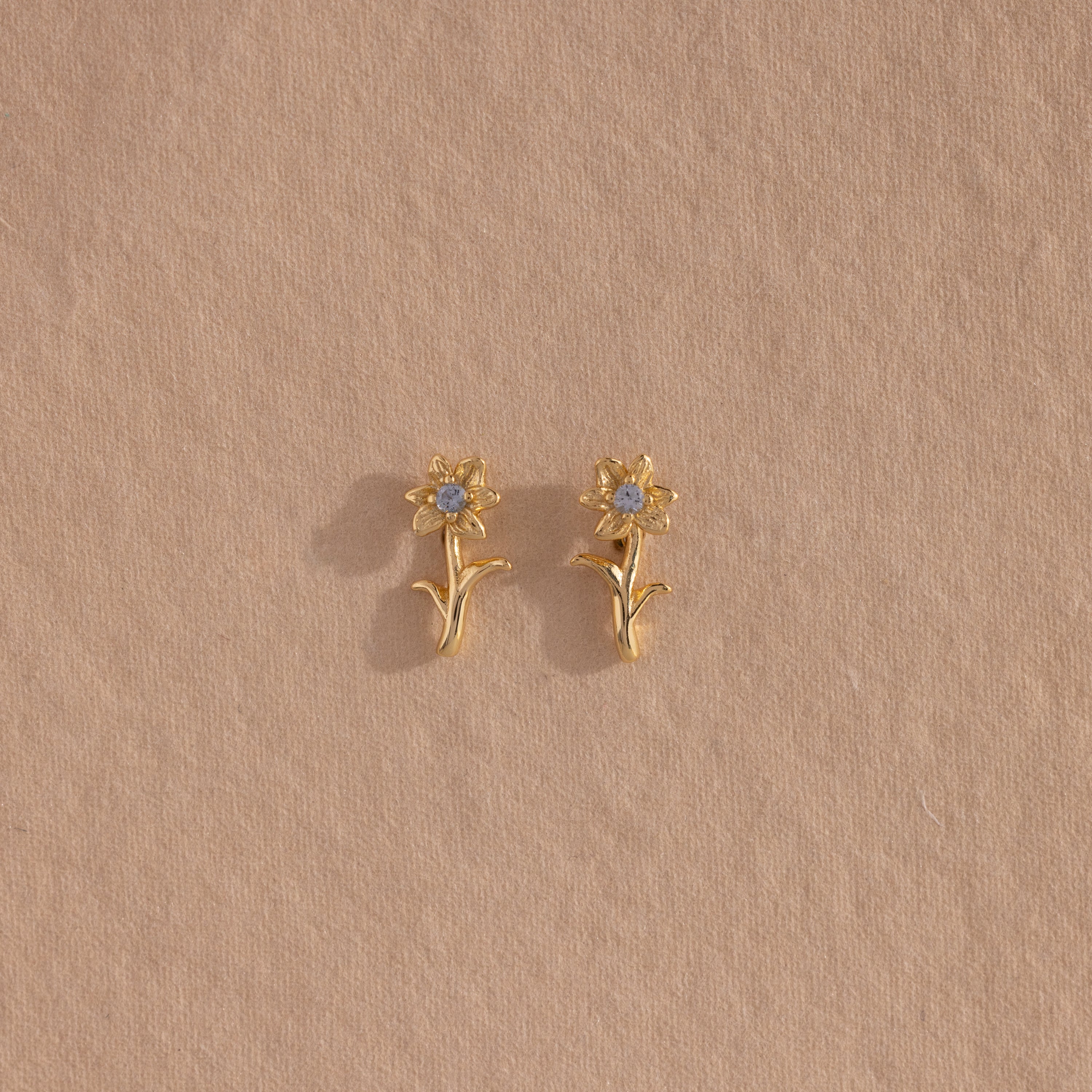 Birth Flower Stud Earrings