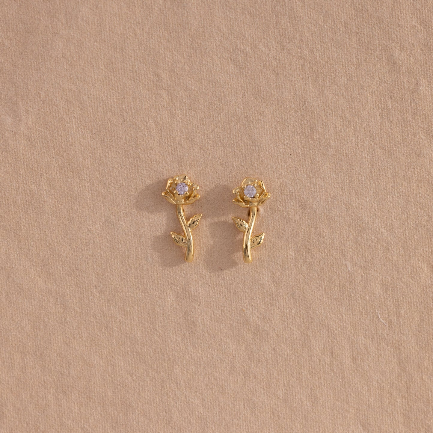 Birth Flower Stud Earrings