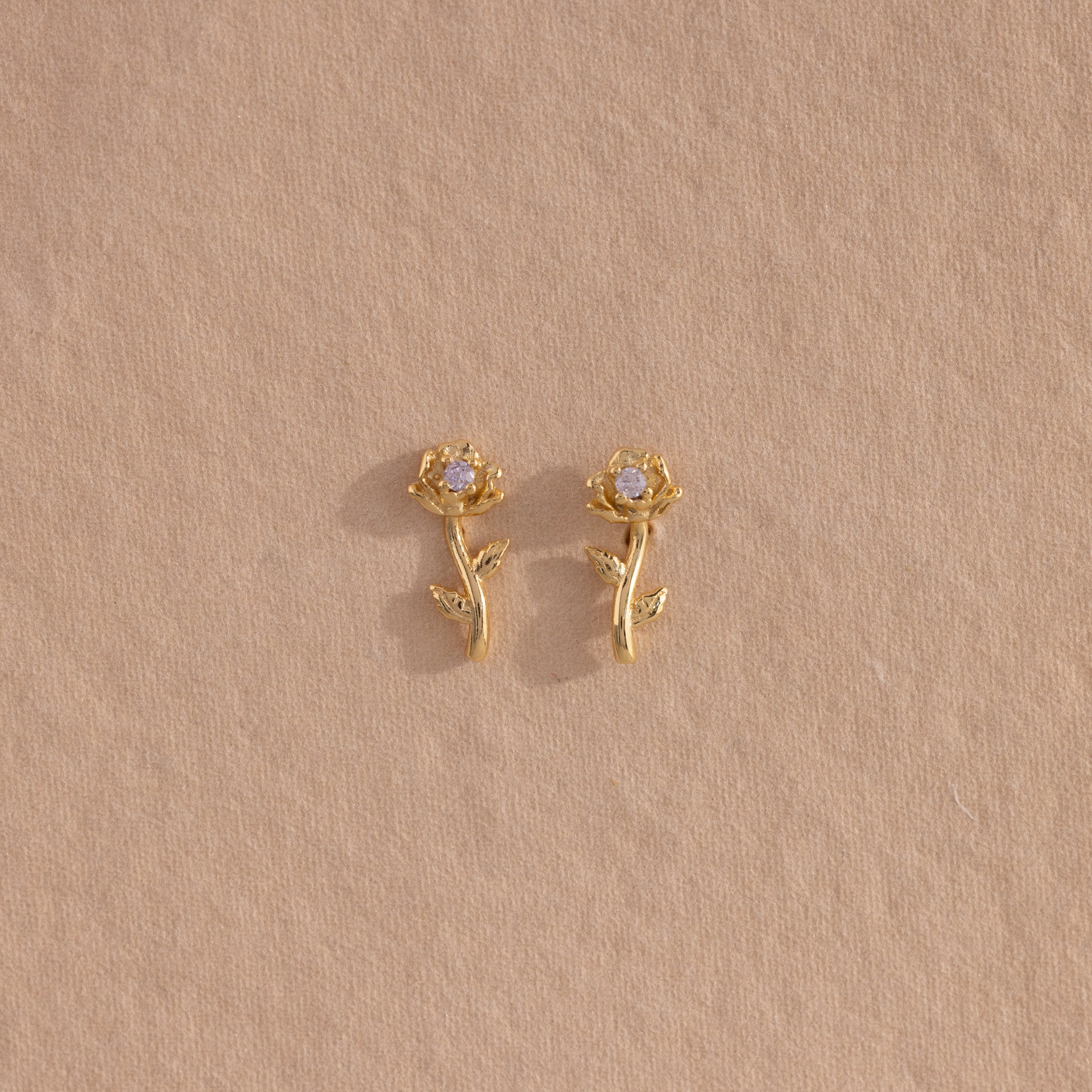 Birth Flower Stud Earrings