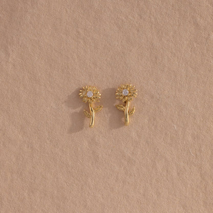 Birth Flower Stud Earrings