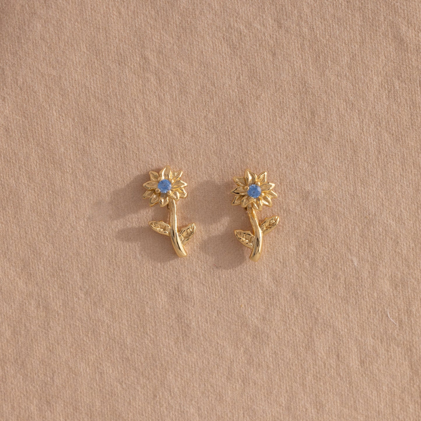 Birth Flower Stud Earrings