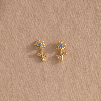 Birth Flower Stud Earrings