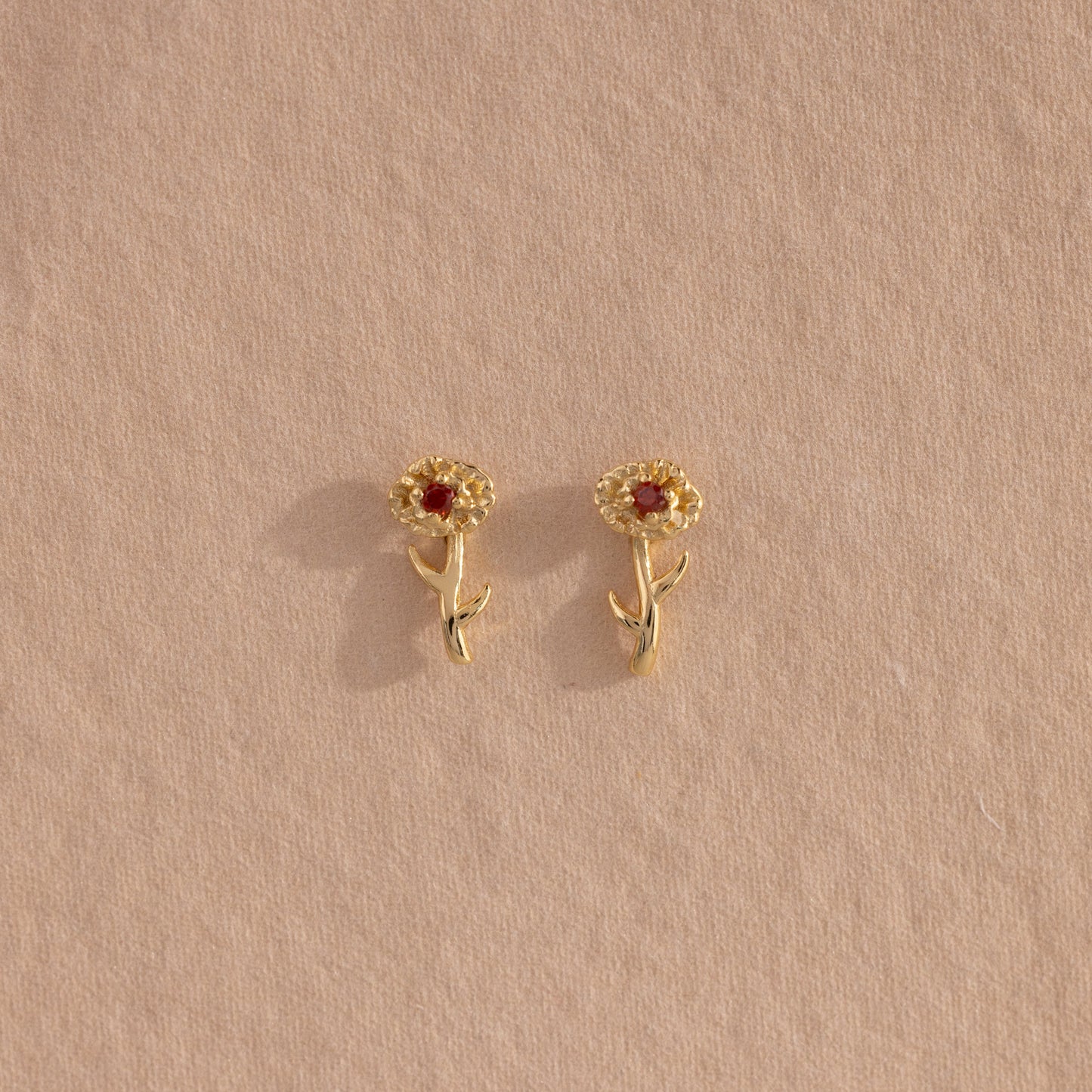 Birth Flower Stud Earrings