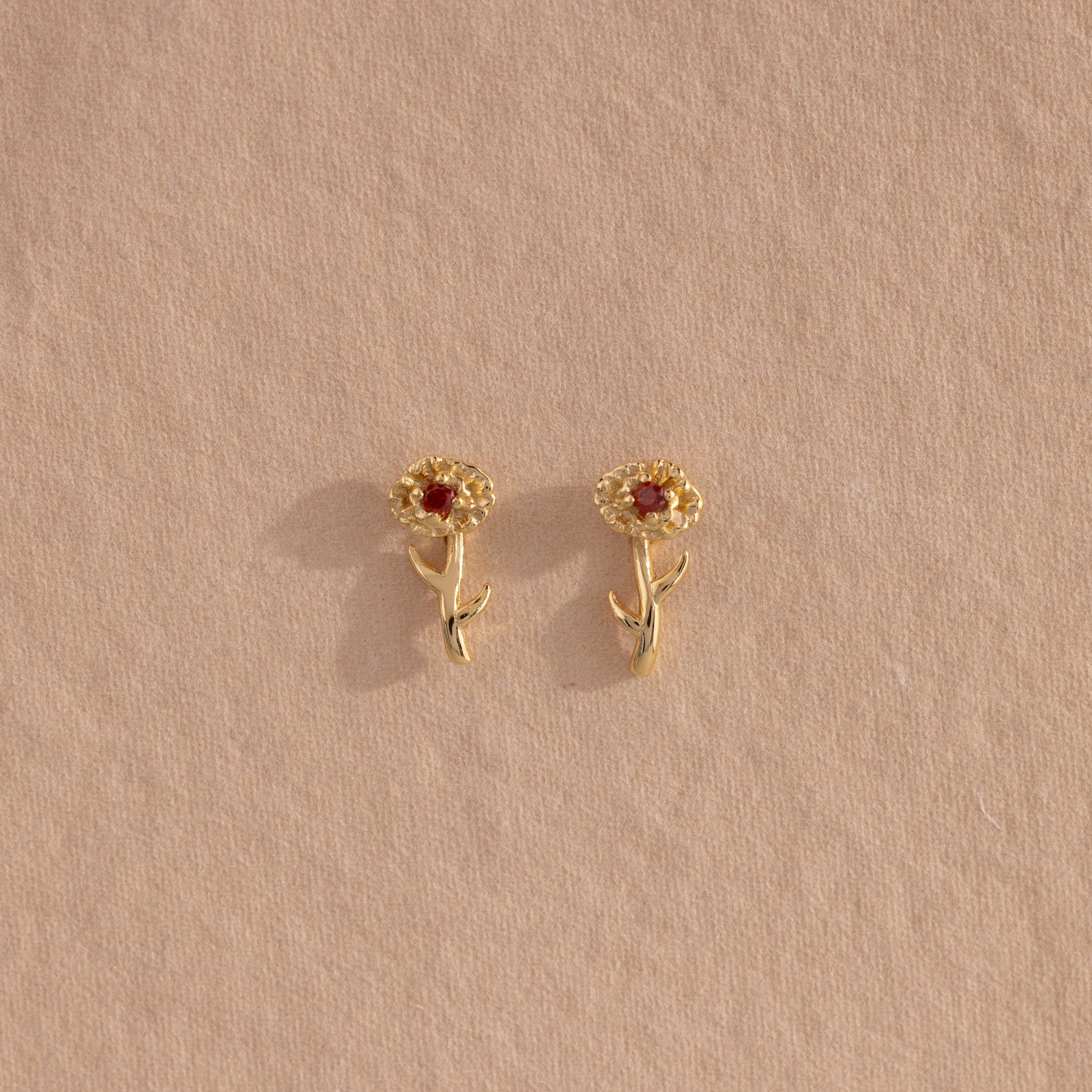 Birth Flower Stud Earrings
