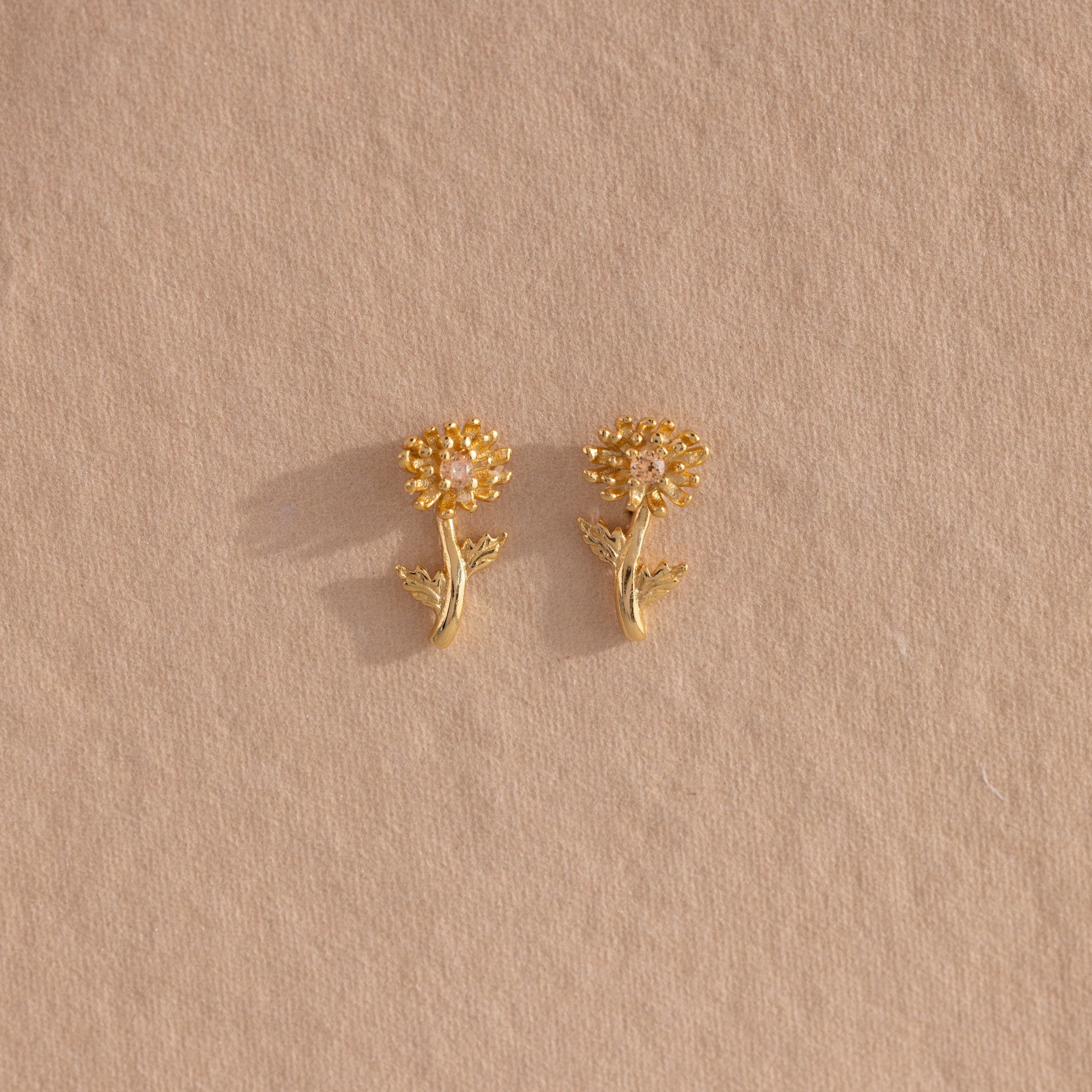 Birth Flower Stud Earrings