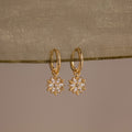Diamond Poinsettia Hoops