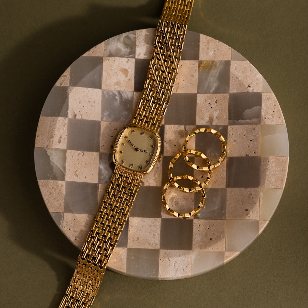 Checkered Jewelry Dish