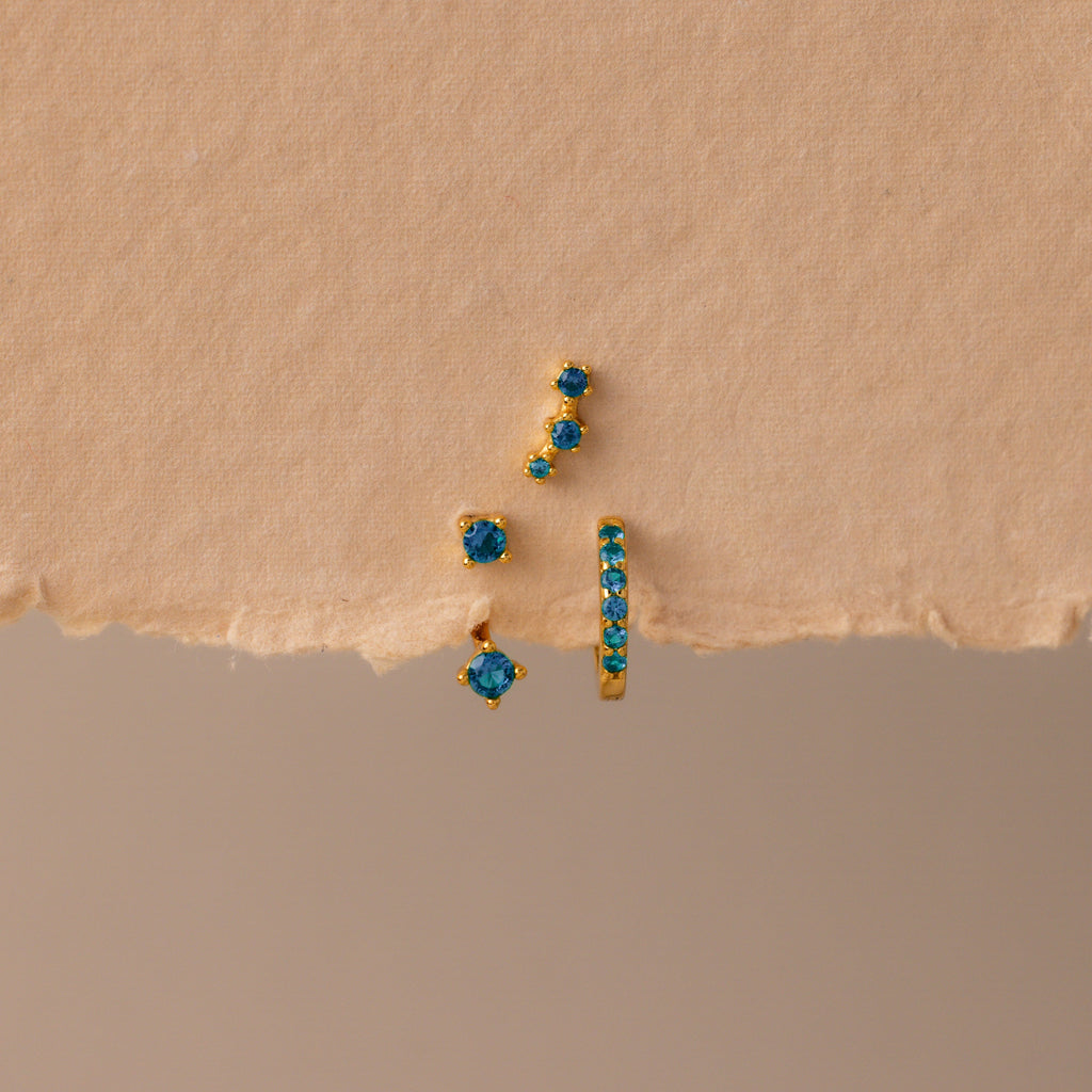 Birthstone Earring Trio Set